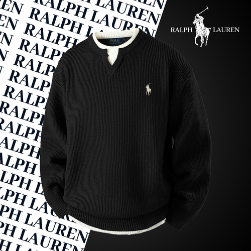 RL ©Heritage Split-Neck Sweater – Signature Knit