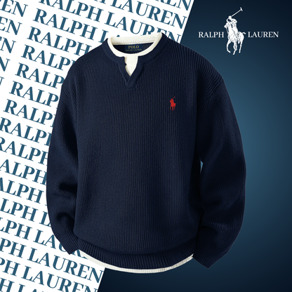 RL ©Heritage Split-Neck Sweater – Signature Knit